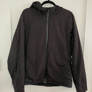 Reiss Men Lightweight Poly-Filled Jacket Black with Hood, Medium